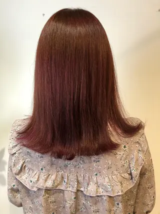 ミディアム カラー 青野 文香のヘアスタイル