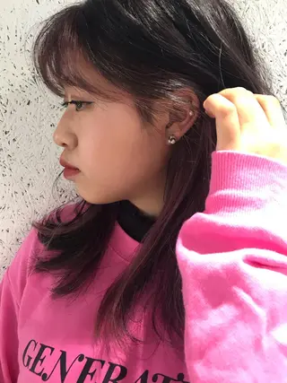 セミロング カラー steed tokyo所属・KOOKI スティードトーキョーのヘアスタイル