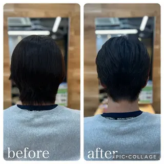 ミディアム メンズ Aguhair milo森山知幸のヘアスタイル