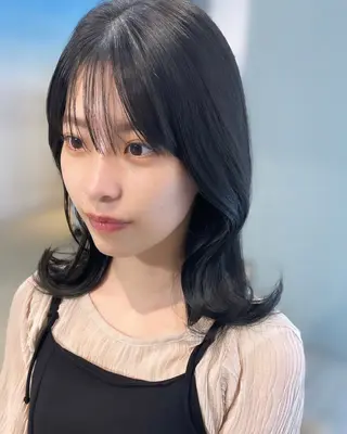 ミディアム 梅田縮毛矯正◻︎髪質 改善◻︎細見　了眞のヘアスタイル