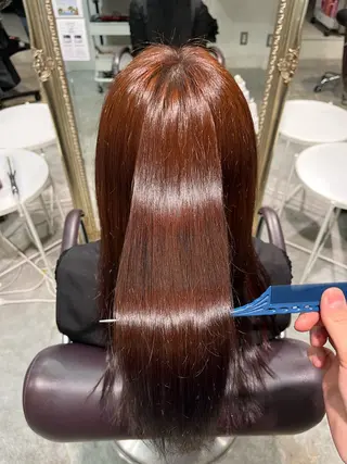 ロング カラー フェザーパーマ🌙 毛流れ yuzukiのヘアスタイル