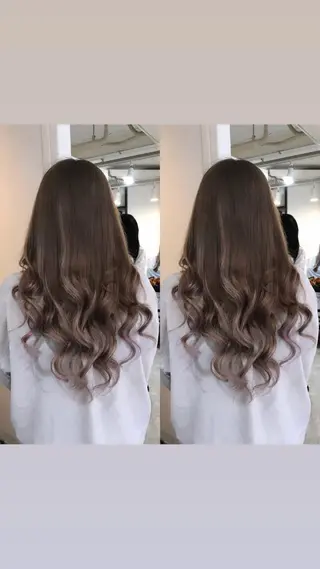 ロング カラー ヘアアレンジ 下妻 カラーエクステ難波のヘアスタイル