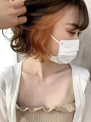 ミディアム Trip 大名🌟 ブリーチなしカラーのヘアスタイル