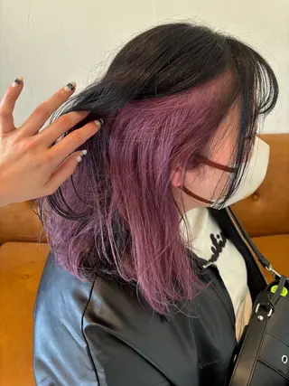 ミディアム 💞暖色艶カラー/ ホウツキカナ🍒のヘアスタイル