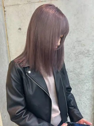 ミディアム カラー ヘアアレンジ ミニボブ/ブリーチ 🌈MISATOのヘアスタイル