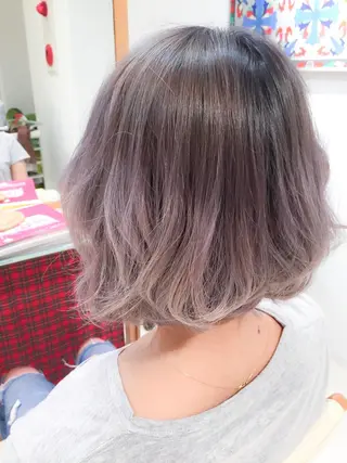 ショート カラー モテ髪透明感❤️ デイズヘアカラーのヘアスタイル