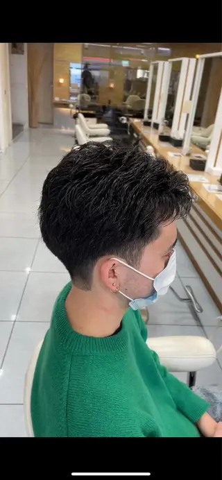 ミディアム ヘアアレンジ メンズ 🔮メンズ縮毛矯正 毛流れパーマ💎竹永のヘアスタイル