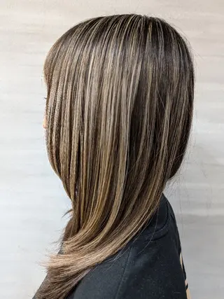 セミロング カラー HANAGATA 門前仲町店所属・ハイライトカラー/ 伊藤和也のヘアスタイル