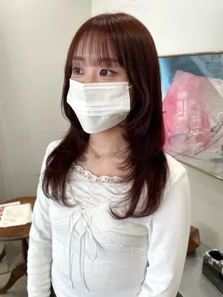 ロング カラー 林 千聖のヘアスタイル