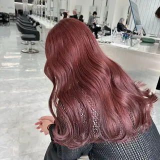 セミロング カラー ダブルカラー 韓国レイヤーKYONのヘアスタイル