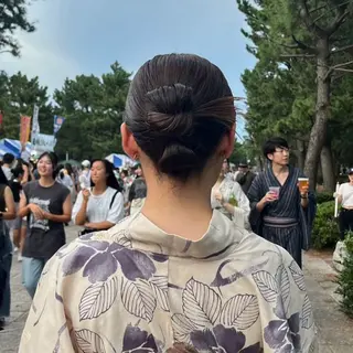 ミディアム ヘアアレンジ 米村 春香のヘアスタイル