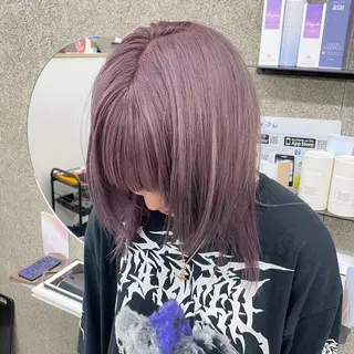 ミディアム カラー Lull (シェアサロンReco VIProom)所属・Lull1人美容室 バレイヤージュのヘアスタイル