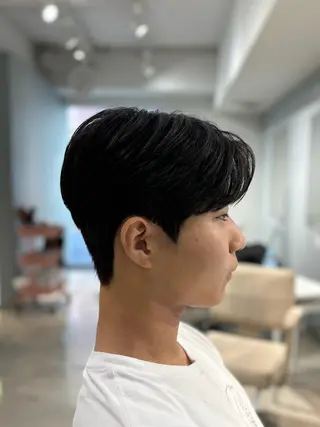 ショート パーマ メンズ 韓国メンズヘア/ ダウンパーマ/歩夢のヘアスタイル