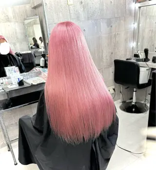 ロング 🩶 ピンクカラー/ ブロンド🩶くるみのヘアスタイル