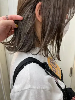 ミディアム カラー ヘアアレンジ newi 川崎店のヘアスタイル