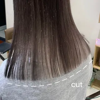セミロング 赤みオフの透明感職人 /ケア重視の美髪施術のヘアスタイル