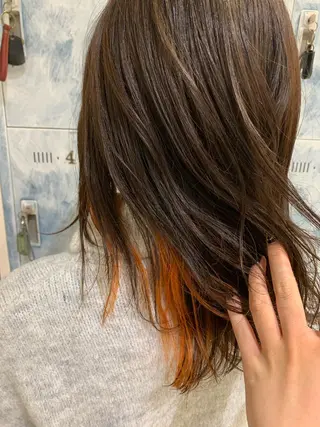 ミディアム カラー 髪質改善/縮毛矯正 ツヤ髪🩷さつきのヘアスタイル