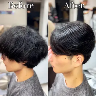 ショート パーマ メンズ 🔮メンズ縮毛矯正 毛流れパーマ💎竹永のヘアスタイル