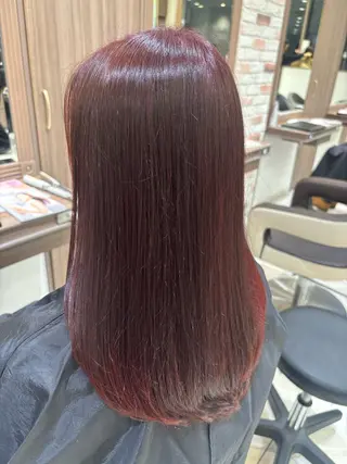 セミロング カラー 艶感/髪質改善/ 白髪ぼかし/吉村克冬のヘアスタイル