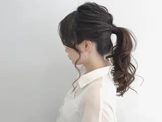 ミディアム ヘアアレンジ 佐藤 旭のヘアスタイル