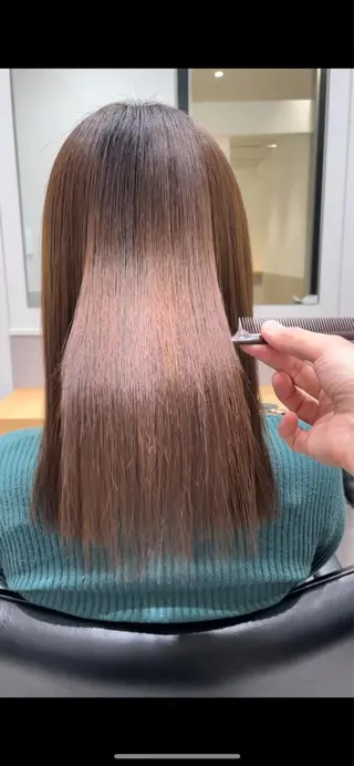 セミロング 髪質改善ヘアケア 艶髪特化/上田のヘアスタイル