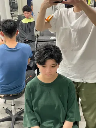 メンズ 💈フェザーパーマ 須賀俊介💈のヘアスタイル