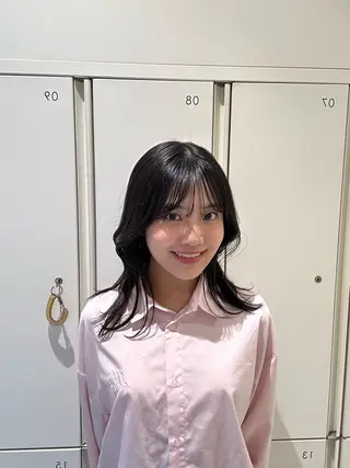 ロング カラー ヘアアレンジ タイトボブ個性派カラ ーAKANEのヘアスタイル