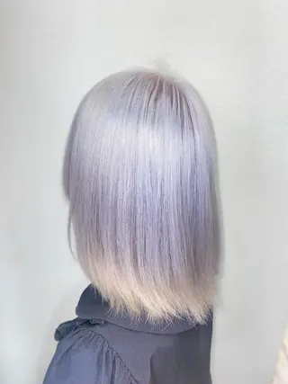 ミディアム ゆぴ☾‪/推しカラー /ハイトーンのヘアスタイル