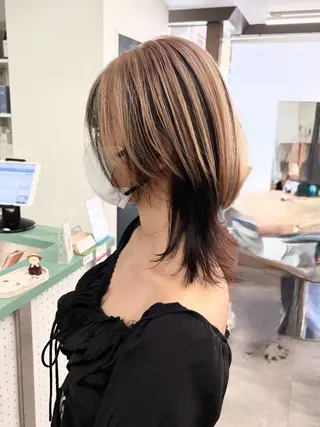 ショート カラー Ⓜ︎iyu🌊/海外 風ハイライト特化のヘアスタイル