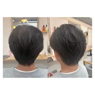 メンズ レイヤーカット・ 縮毛矯正 星野のヘアスタイル