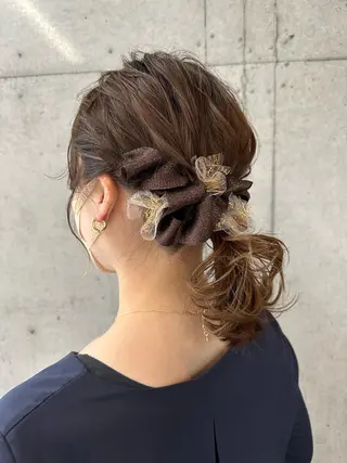 ミディアム ヘアアレンジ 女性に人気♪ はやしほのかのヘアスタイル