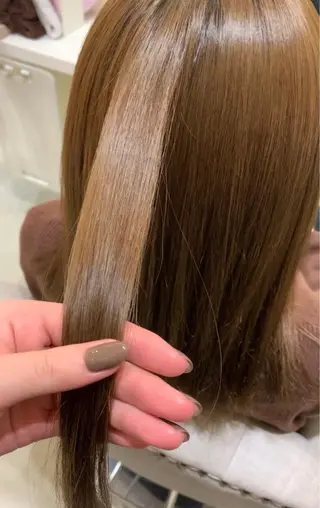 ミディアム カラー 🍓韓国ヘア レイヤ ーカット🍓笠原 葵のヘアスタイル