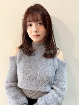 セミロング 韓国ヘア⭐️石原 宏武⭐️のヘアスタイル