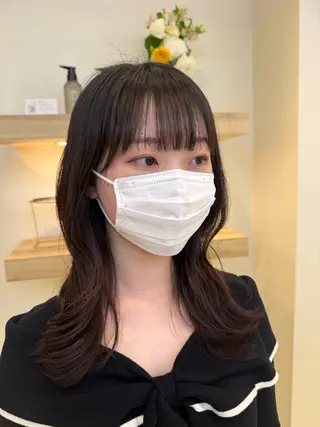 ミディアム パーマ 🧿韓国/レイヤー 🧿シュリのヘアスタイル