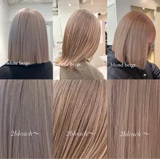 ロング カラー 艶ハイトーン‪‪🔆 ️️️安座間 希のヘアスタイル