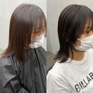 ショート カラー 🌱小顔魅せカット 透明感カラー/泉綺のヘアスタイル