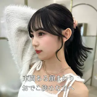 セミロング カラー COA GINZA 空也/前髪/顔まわりのヘアスタイル