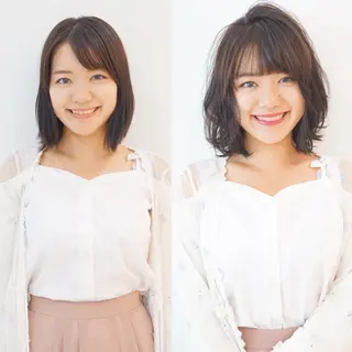 ミディアム ✨艶ブリーチカラー ✨四ノ宮裕己のヘアスタイル