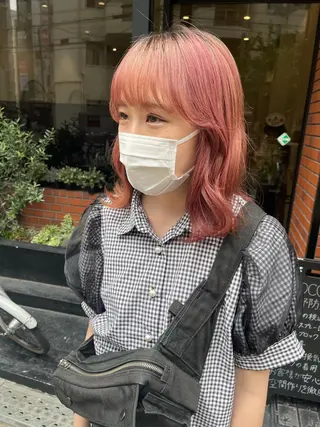 ミディアム カラー 艶髪レイヤー上田 紗也🇰🇷💗のヘアスタイル