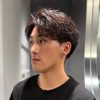 ミディアム パーマ メンズ fifth天神大名メンズサロン(フィフス)所属・fifth天神パーマ 特化/大田宗一朗のヘアスタイル