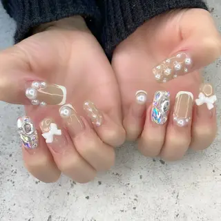 ロング カラー パーマ ヘアアレンジ メンズ キッズ ネイル マツエク・マツパ アイブロウ Salon Ｋのネイルデザイン