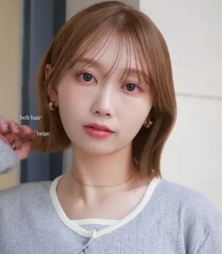 ショート ばんちなつ / ボブ/透明感カラーのヘアスタイル