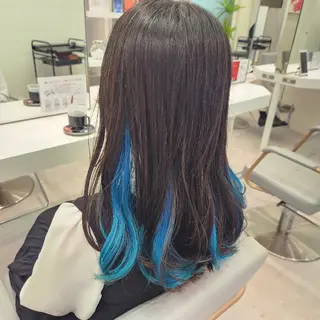カラー ロング 推しアニメカラー🌈 ツヤ透明感カラー🦄のヘアスタイル