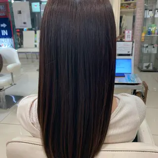 セミロング 暖色系カラー❤️櫻井 亜美のヘアスタイル