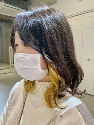 セミロング カラー 縮毛矯正×艶カラー /中村勇太のヘアスタイル