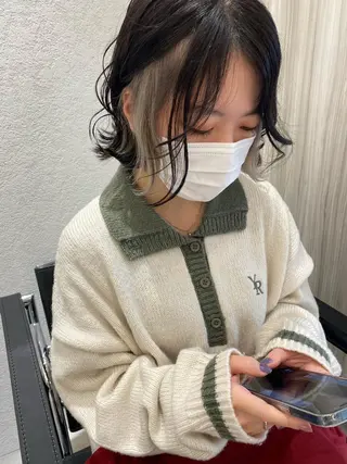 ミディアム カラー ムトウセイマ/艶髪 /艶ケアWブリーチのヘアスタイル