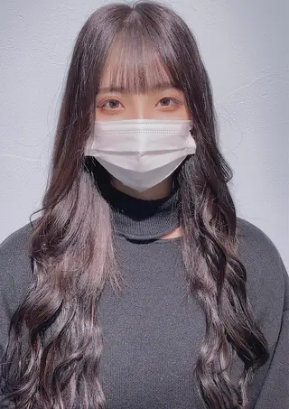 ロング カラー ヘアアレンジ 韓国レイヤーカット/ 儚げカラーチナツのヘアスタイル