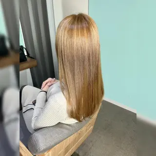 セミロング カラー パーマ ヘアアレンジ メンズ mi🫧ハイトーン/ エクステ特化Linoのヘアスタイル