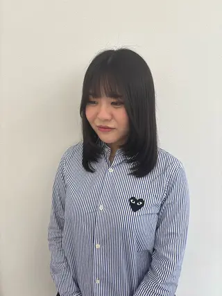 ミディアム Ayano‪‪🎀似 合わせ×透明感🎀のヘアスタイル