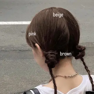 セミロング カラー AIN.ANLY.所属・韓国ｶﾞｰﾘｰ 🎀ミスズ🩰のヘアスタイル